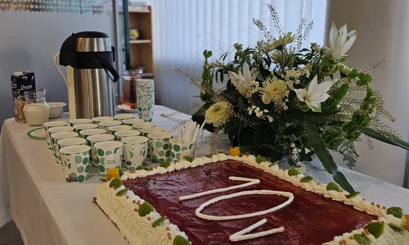 Koristeltu täytekakku