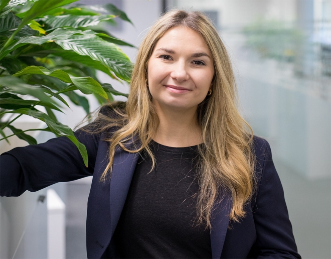 Asiakaspalvelun tiiminvetäjä Maria Hutri.