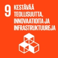 YK:n Agenda 2030 ikoni tavoitteesta 9